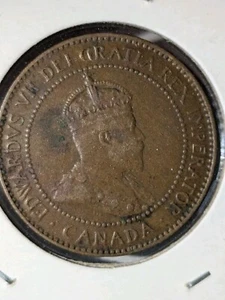 1906 Canada One Cent Large Copper VF - Picture 1 of 2