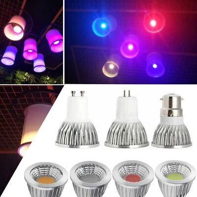 GU10 GU5.3 B22 E14 E27 Dimmable 6W 9W 12W LED COB Spot Light Bulbs Bright Lamps - Image 1 of 4