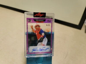 2023 Leaf Pro Set Pure 1989 Magenta Spectrum Ivan Rodriguez Auto #/25 HOF - Picture 1 of 4