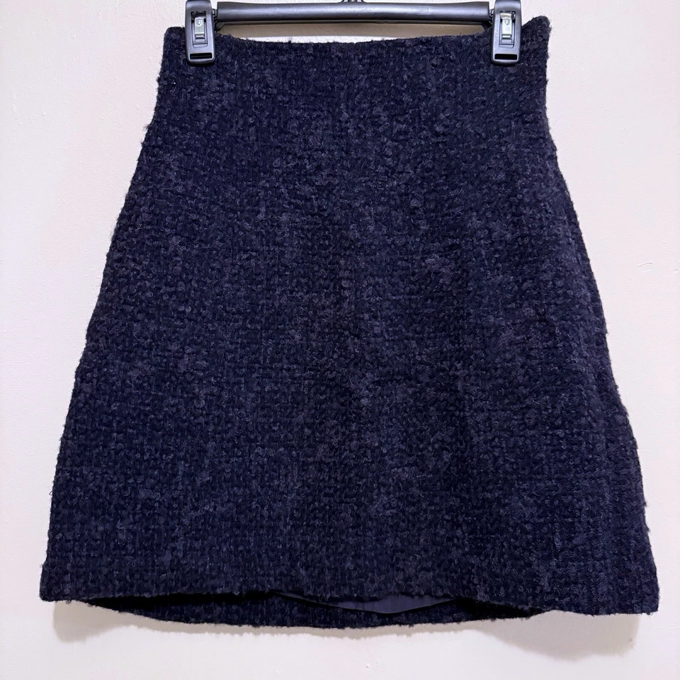 JILL STUART - FALDA MUJER LANA ALPACA MIDI LÍNEA A AZUL MARINO TALLA 6 Foto 1 de 4