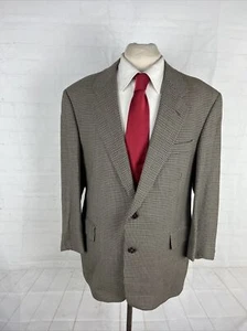 Evan Picone Men's Brown Houndstooth Wool Blazer 42S $415 - Picture 1 of 9