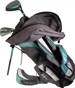 Walter Hagen 3 Golf Clubs & Bag Jr Girls Series 1 Backpack Strap Teal - Picture 1 of 10