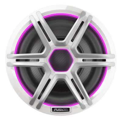 FUSION 010-02918-41 Apollo 10? Led Marine Subwoofer Sports White Grilles | - Image 1 of 4