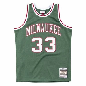 Mens Mitchell & Ness NBA Swingman Jersey Bucks 70 Kareem Abdul-Jabbar - Picture 1 of 3