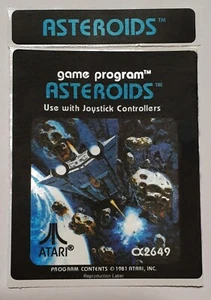 Replacement Atari 2600 Asteroids Label - Machine cut just peel and stick - Picture 1 of 3