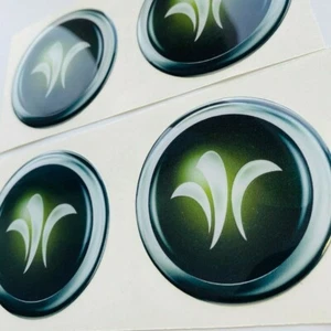 NIESMANN BISCHOFF pegatina móvil residencial, logotipo pegatina de rueda, epoxi 69 mm, gel 3D x4 - Imagen 1 de 4