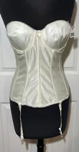 Sujetador Bustier de línea larga para mujer Va Bien #513 convertible crema 40B nuevo con etiquetas - Imagen 1 de 7