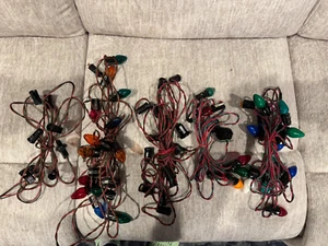 Vintage Noma & ETC Christmas Lights Multiple Strands Color Lights 12 Strands Lot - Picture 1 of 2