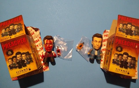 2 New Open Box- Titan Preacher  Figures "Cassidy" , 1 Rarer Cover