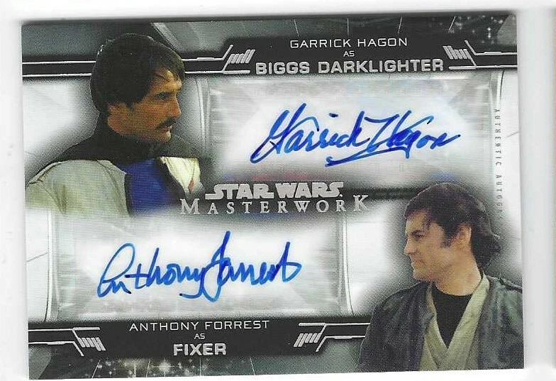 2019 Topps Star Wars Masterwork Dual Auto Garrick Hagon Anthony Forrest # 5/5 - Image 1 of 1