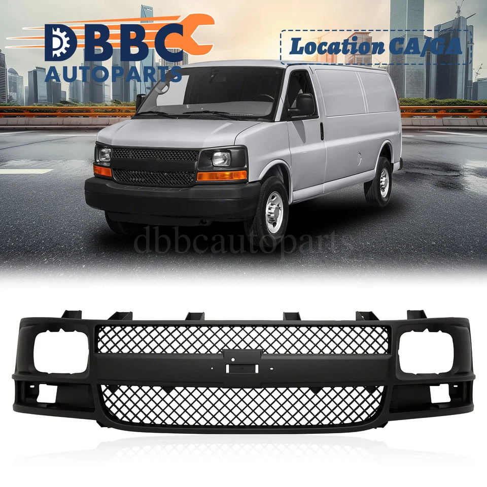 Front Grille Assembly For 2003-2017 Chevrolet Express 1500 2500 3500 Van Grill Foto 1 de 4