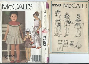 M 9120 sewing pattern DRESS JUMPSUIT ROMPER BAG sew Watermelon Theme girl size 4 - Picture 1 of 1