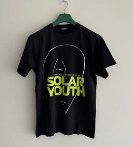 Raf Simons T-shirt LARGE Size Solar Youth Graphic Black Cotton - Picture 1 of 9