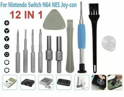 Repair Tool Kit Screwdriver for Nintendo NES SNES N64 Sega Game Boy Consoles 12P - Image 1 of 4