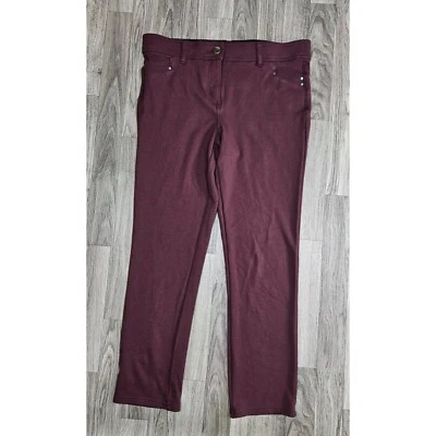 Pantalones de mezclilla para mujer Style & Co talla 10 rojo borgoña Foto 1 de 4