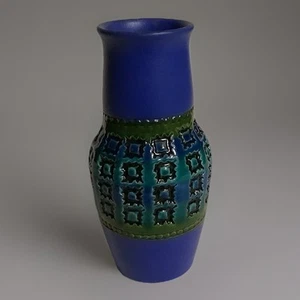 MCM Aldo LONDI Bitossi Pedestal Vase ITALY Electric Blue 8”T - Picture 1 of 3