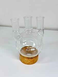 CHEMGLASS CG-1522-05 Flachmann 500 ml Rundboden schwerwandig, 3-Hals, 24/40 (3) - Bild 1 von 3