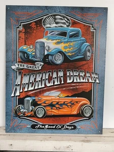 Hot Rod The Great American Dream Street Hot Rods Garage Metal Tin Sign - Picture 1 of 1