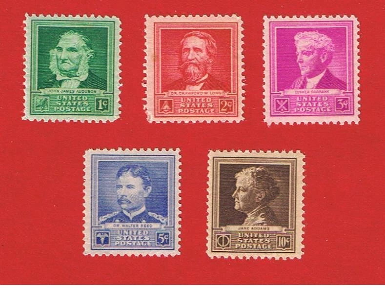 #874-878  MNH OG   Scientists   Free S/H - Image 1 of 1