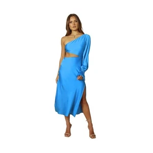 Petal + pup Charlie one shoulder dress women's XS royal blue NEW event cocktail - Bild 1 von 9