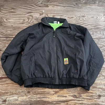 Vintage 90’s Ocean Pacific Windbreaker Jacket SZ L Black Full Zip - Image 1 of 4