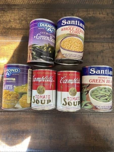 Vintage Campbells Suppentomate, Santiam, Diamant eine Dose Münzbank 6 Stück - Bild 1 von 5