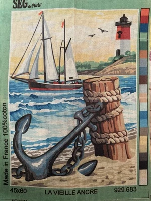 Seg De Paris 45x60 Cm Printed Needlepoint Tapestry Canvas Only  Ancor - Image 1 of 4