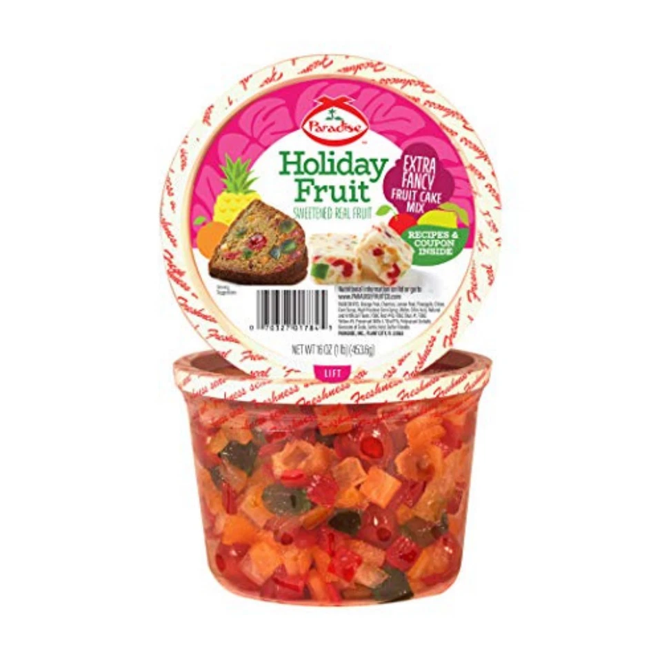 BRANDED Paradise Fruit Extra Fancy Fruit Cake Mix - 16 Ounce | Perfect for Holiday Bakin