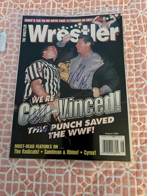 Pro Wrestling Vince McMahon & Shane McMahon signed MagazineCover (w/ JSA) Letter - Image 1 of 2