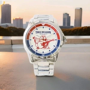 Neu mit Etikett True Religion Buddha Herrenuhr ⌚️ mit verstellbarem Stahlband zweifarbiges Zifferblatt  - Bild 1 von 5