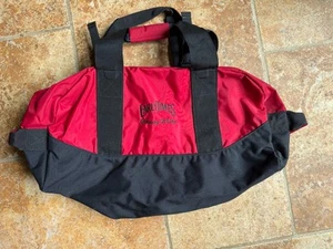 LL Bean Adventure Duffle Bag Heavy Duty Nylon Red Black Gym Monogram Early Times - Picture 1 of 10
