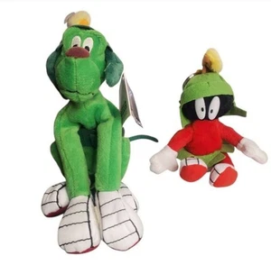 Vintage 1998 Lot of 2 Looney Tunes Plush Marvin the Martian & K-9 Dog Warner Bro - Picture 1 of 11