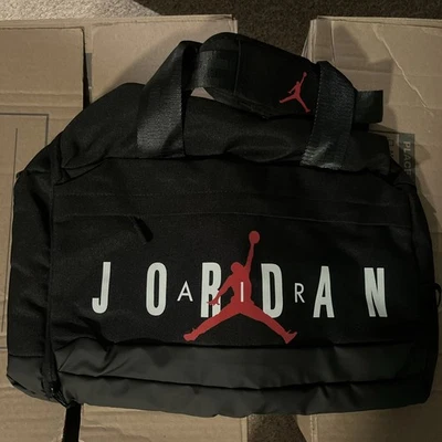 Nike Retro Air Jordan Velocity Bolso de Lona Zapato Garaje Negro/Rojo S NUEVO Foto 1 de 3