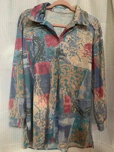 Markenlose Damen Bluse Langarm Mehrfarbig. - Bild 1 von 7