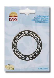 Embossingschablone Prägeschablone Kars Erica Design Blätter im Kreis - Bild 1 von 1