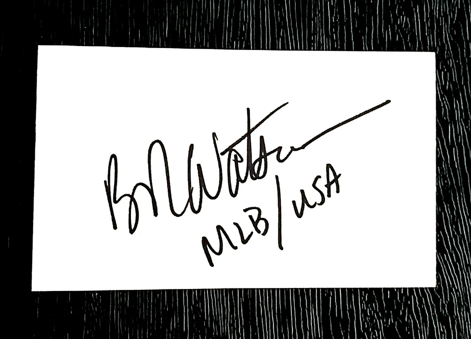 BOB WATSON HOUSTON ASTROS NEW YORK YANKEES SIGNED AUTOGRAPHED INDEX CARD 3X5 - Image 1 of 1