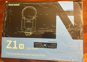 Flash Neewer Z1-N pour appareil photo Nikon TTL Li-ion tête ronde *LIRE DESC** - Photo 1 sur 6