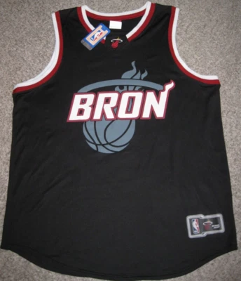 Lebron James Miami Heat Men's Large Black Majestic 'Bron' Notorious Jersey - Image 1 of 4