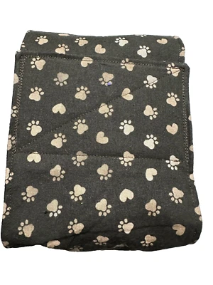 Pañal contorneado con banda para el vientre para perro cachorro forrado de franela masculina 23” x 5” PATA MARRÓN Foto 1 de 4