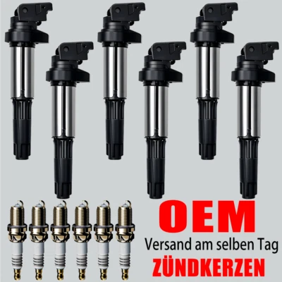 6X OEM Zündspule+6X Zündkerze für BMW 1ER 3ER E46 E90-E93 5ER E39 E60-E64 6ER X6 - Bild 1 von 4