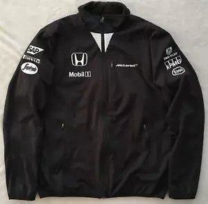 McLaren Honda Mobil F1 Team mens Formula 1 One Black Softshell Jacket size S-M - Picture 1 of 9