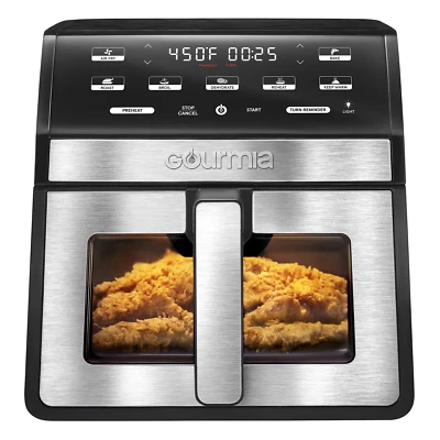 Gourmia 8-Quart Digital Air Fryer w/ Window & Light, Countertop, Black, NEW - Image 1 of 4