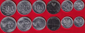 Indonesia set of 6 coins: 25 - 1000 rupiah 1994-2016 UNC - Picture 1 of 1