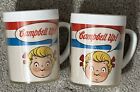 2 Vintage Campbells Soup Plastic Mugs West Bend Thermo-Serve Campbell Up!