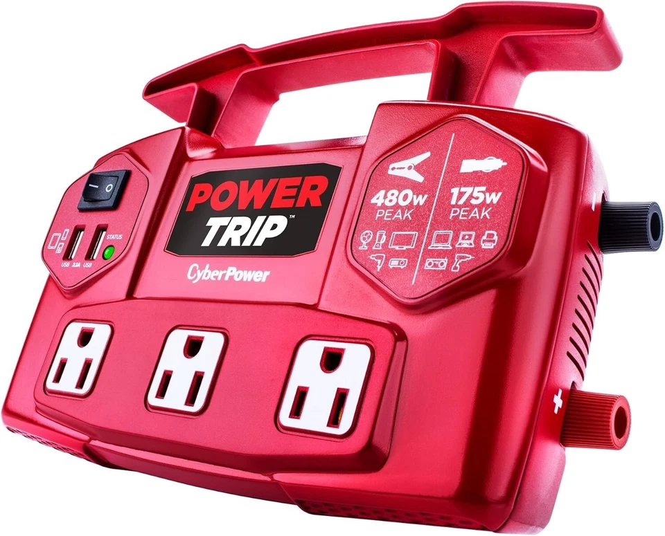 CyberPower Powertrip 480 Power Inverter Red CPS480TG2U