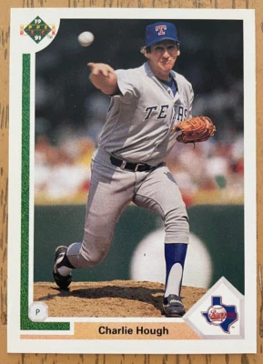 Charlie Hough Upper Deck 1991 Texas Rangers Trading Card #313 Baseball MLB Vtg - Image 1 of 4