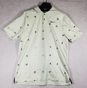 Nike Shirt Men M AOP Golf Fox Squirrel Eagle Jade Horizon/Black FQ042-370 - Picture 1 of 9