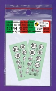 1/144 Decals: Italian AF WW2 Black/White Various Sizes # DMK14432 : MARK1 - Picture 1 of 2