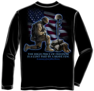 THE HIGH PRICE OF FREEDOM- LICENSED LONG SLEEVE T Shirt PATRIOTIC USA - Picture 1 of 2