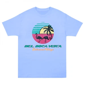 NEW "Del Boca Vista" Cosmo Kramer Florida Costanza Funny 90s TV Seinfeld Shirt - Picture 1 of 2